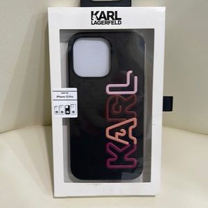 Karl Lagerfeld Black/Pink/Red I Phone 13 Pro Phone Case